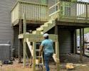 Two story deck installation