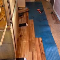 laying new hardwood flooring