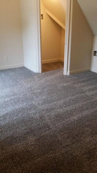 Newly installed carpet