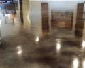 Grey stained concrete flooring