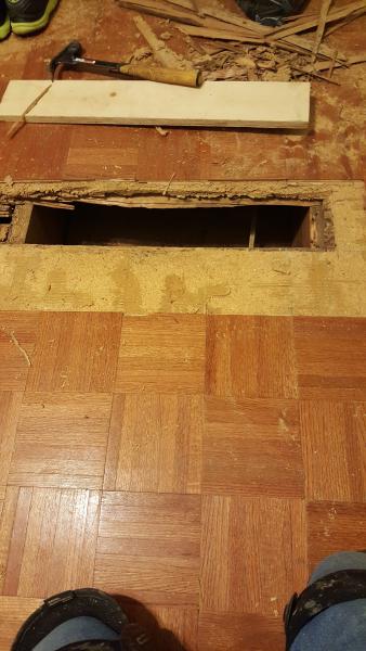 Repairing parquet floor