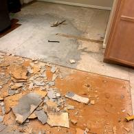 Old tile floor removal