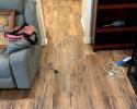 Newly installed wood flooring