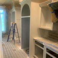 Painting living room built ins