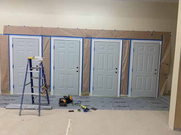 Painting four interior doors