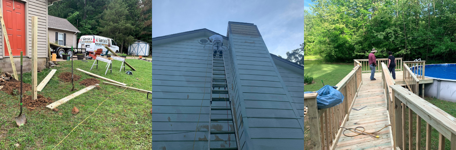 siding and decking collage