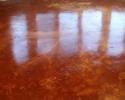 Brown stained concrete floor