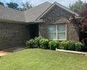 Freshly pressure washed brick home