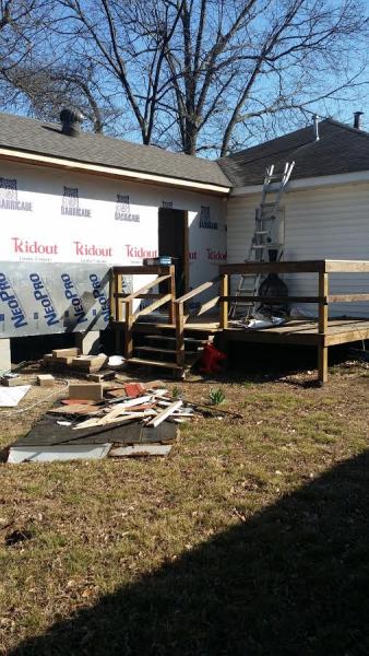 Siding installation on home